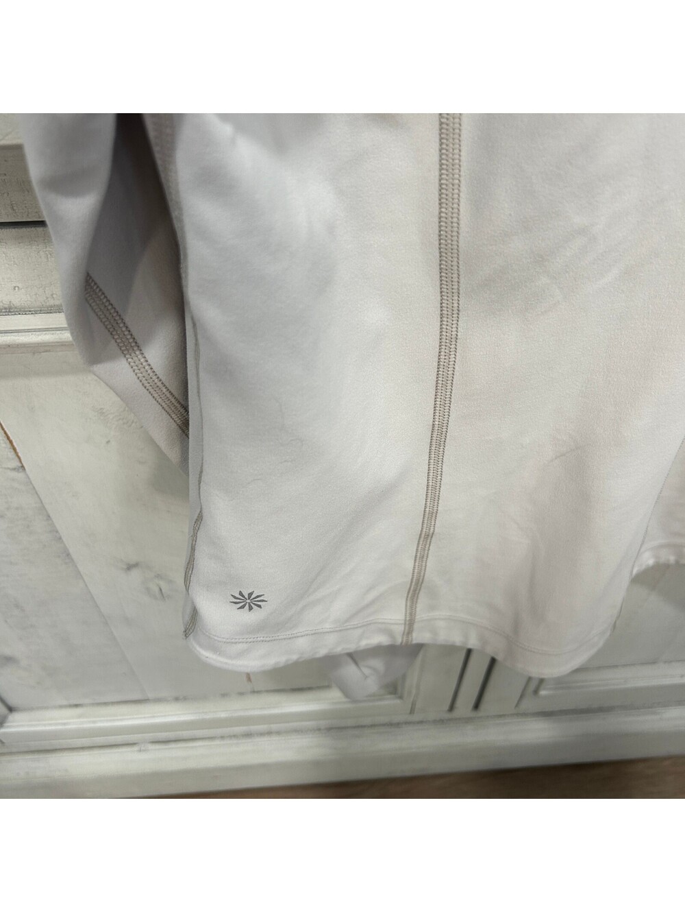 Athleta Zip Front Jacket Women's M Beige Full Zip Stretch Athletic Lightweight - Picture 8 of 8